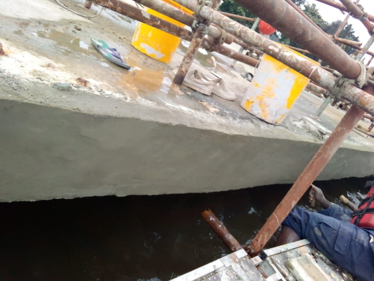 Finished repair render to the underside of the jetty deck